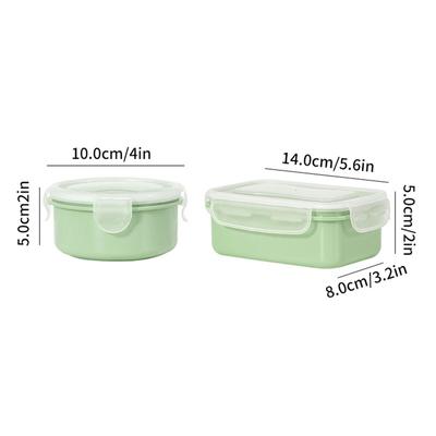 Мини-холодильник Crisper Small Lunch Box Пластиковая герметичная банка для хранения Круглая кухонная изолированная коробка для завтрака Органайзер для закусок