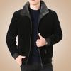 Corduroy Men's Jacket Autumn and Winter New Casual Thickened Middle-aged Men's Jacket Plus Velvet Cotton Coat