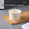 Белые одноразовые бумажные стаканчики для мороженого и закусок