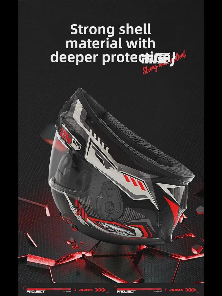 Мужской и женский зимний мотоциклетный шлем с двойной линзой для всесезонной езды