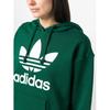 Adidas Женские толстовки с капюшоном и принтом логотипа на шнурке, темно-зеленые IB7433