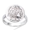 Silver Ring 'Ancient Greece' Silver (rhodium) - 15mm (knight)