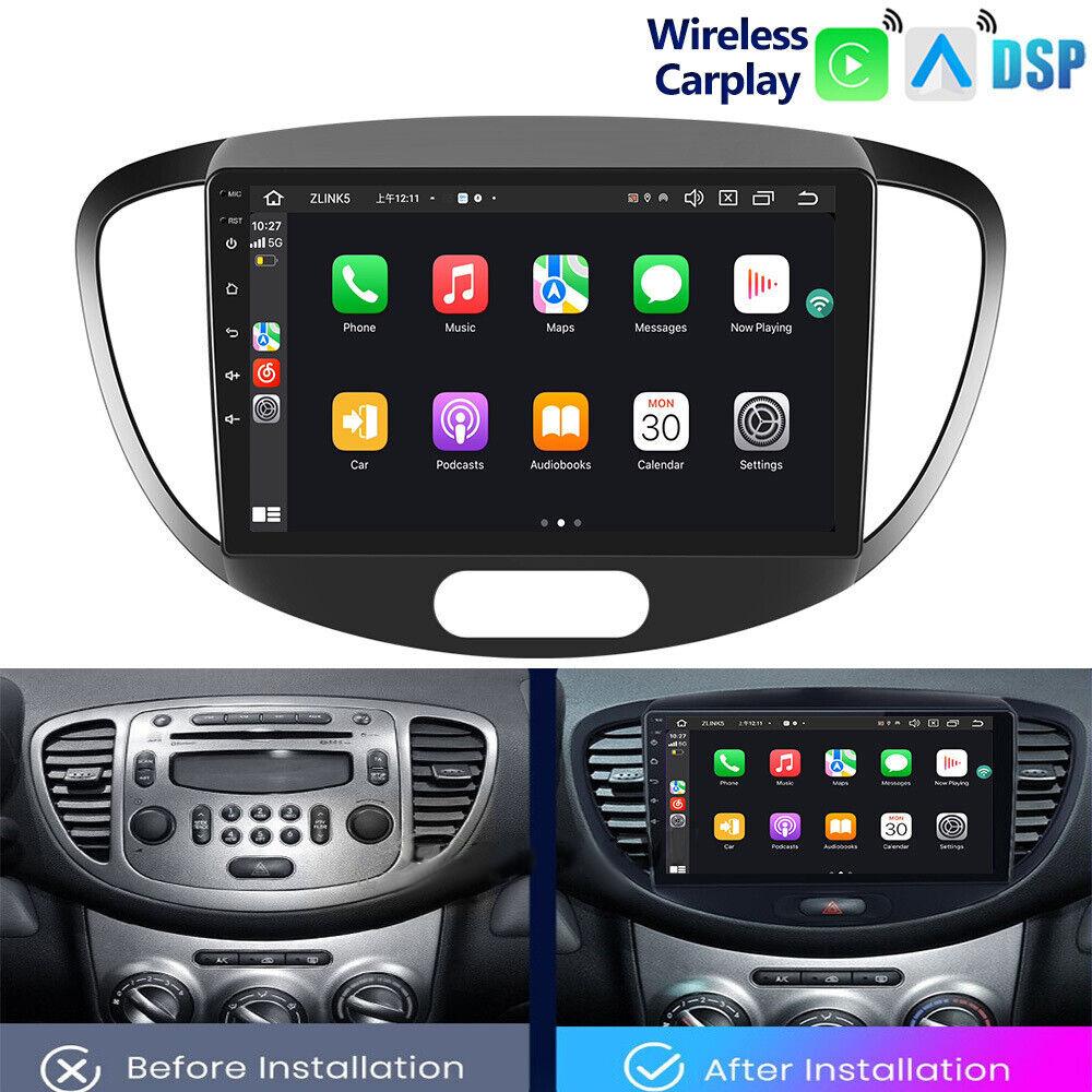 Android 13 автомобильное радио CarPlay GPS Navi WIFI совместимо с Hyundai i10 2007-2013