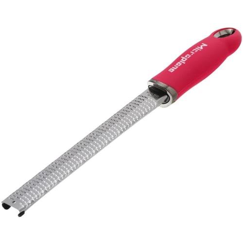 Microplane Zester/Grater, Premium Series, Pink, 46920 MP-0610, Officially Imported, Includes Original Recipes, and Used by Professional Chefs. Perfect