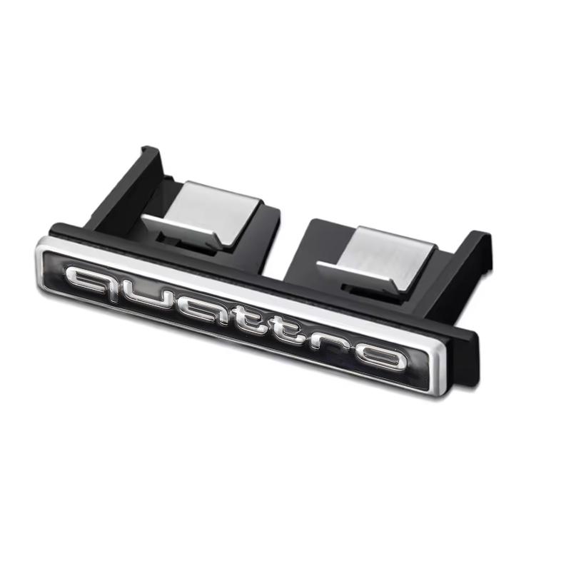 Quattro 3D Logo Car Front Grille Badge Stickers Metal Quattro Emblem For Audi A4 B8 B6 B9 B7 A3 8P 8V 8L A5 Q7 S7 A6 C7 C6 C5 Q5