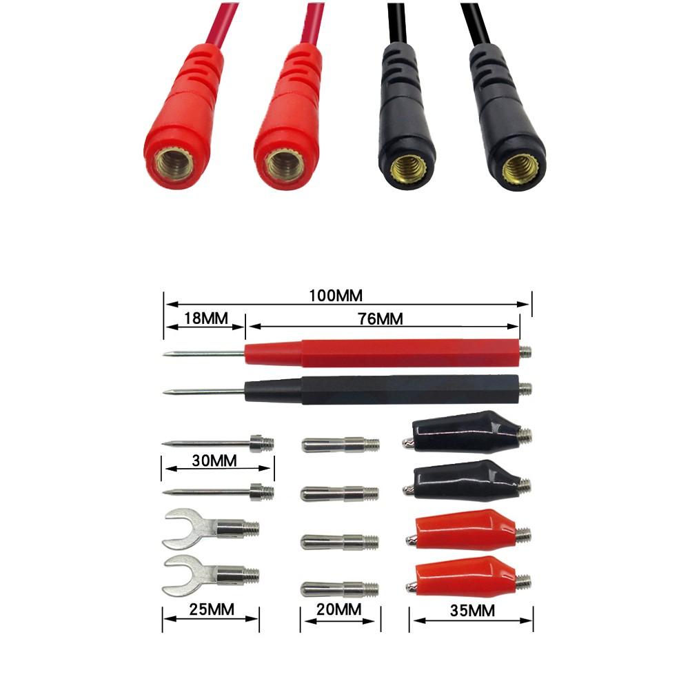 16-Piece Multimeter Test S Probe Voltmeter For Alligator Cable Clip Kit