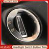Нержавеющая сталь, кнопка переключения фар, панель, рамка, наклейка, накладка для Volkswagen VW T-roc Troc 2017-2023