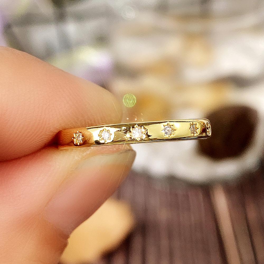 Huitan Модные Роскошные Кольца Золотого Цвета для Женщин, Инкрустированные Белым Кубическим Цирконием, Темпераментное Обручальное Кольцо для Предложения 2022 Цирконий