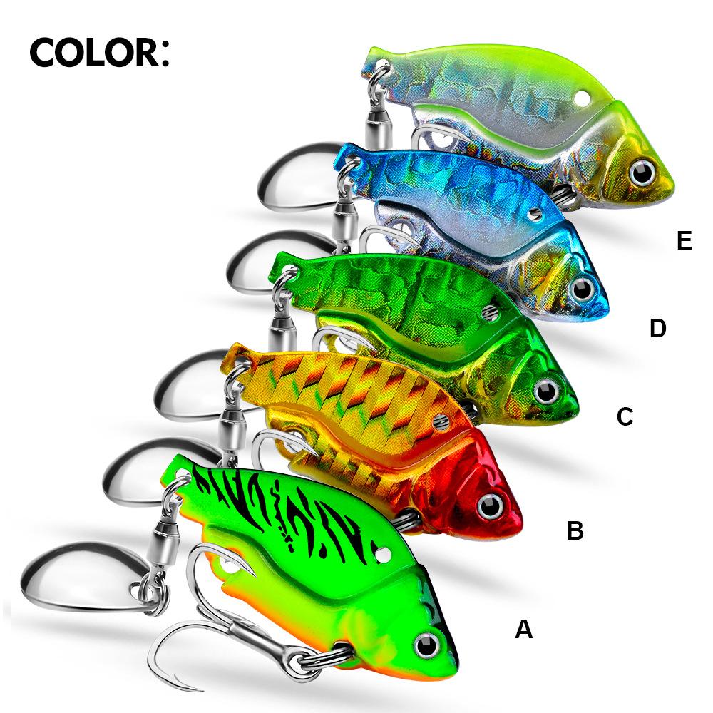 Приманка-приманка, вращающаяся на большие расстояния с блестками VIB, металлическая медная бионическая приманка с микровстряхивающим покрытием, деформированная приманка для окуня Luya