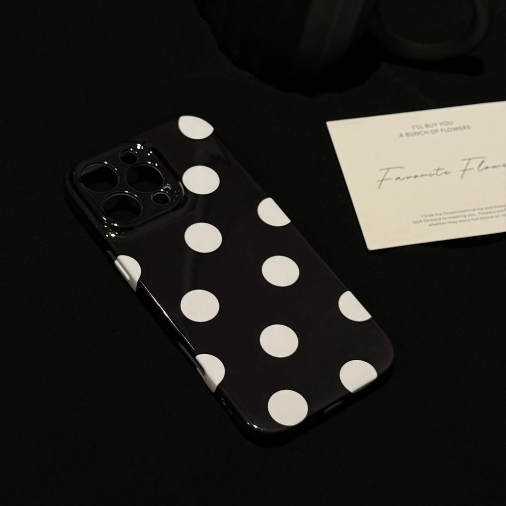 Small Niche Minimalist Polka Dot for IPhone 16 Case for Apple 17 Promax Film Soft 13 All Inclusive 14