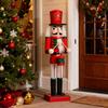 Christmas Nutcracker Ornament Large Wooden Soldier Nutcracker Figurine for Christmas Tree Front Door Hotel Decoration