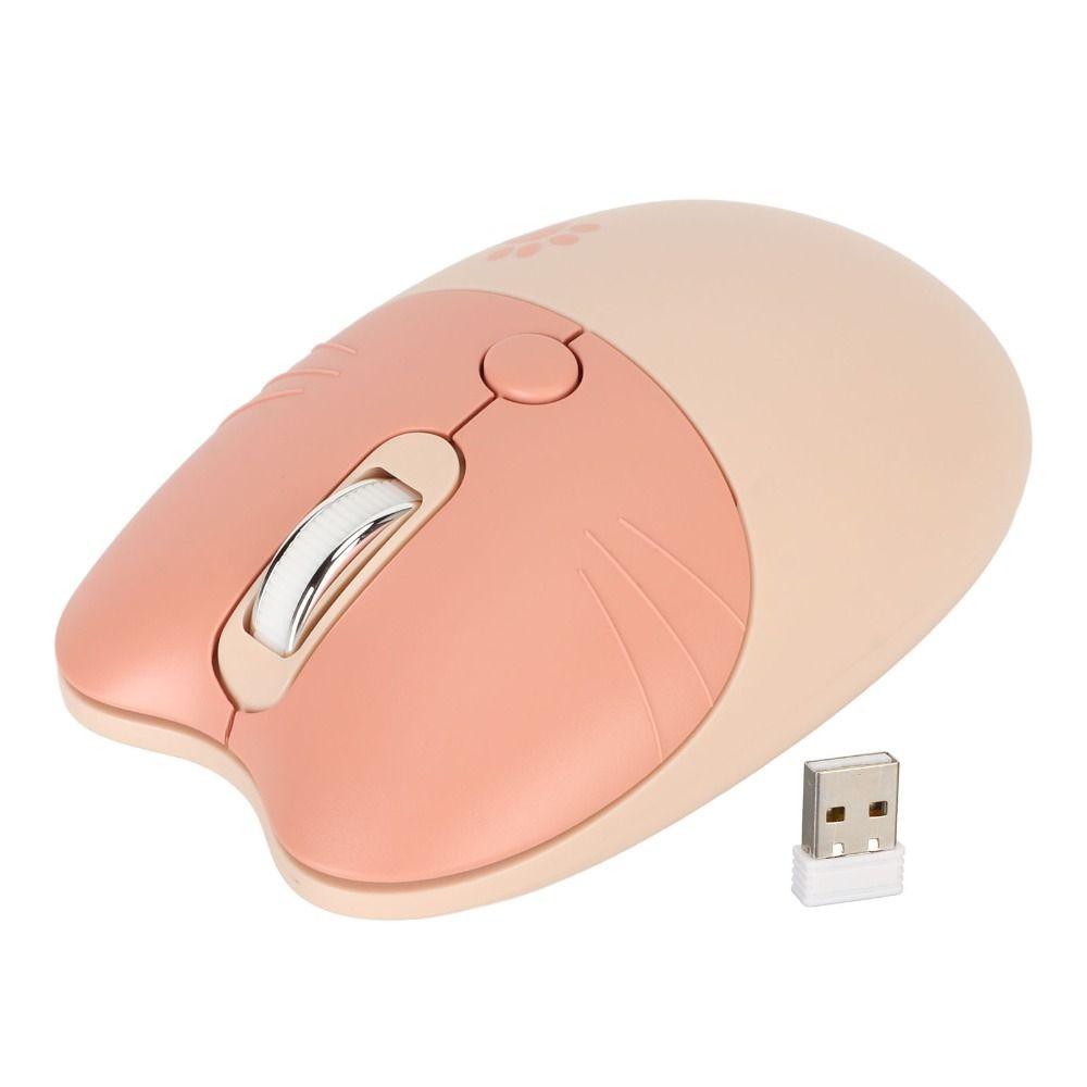 2.4G Cat Wireless Mouse Plug Play Cute Mouse Funny Wireless Mouse Office