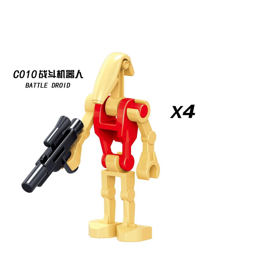 Игрушки из строительных блоков, совместимые с минифигурками Star Wars, Супер боевой дроид RO-GO C009-C014
