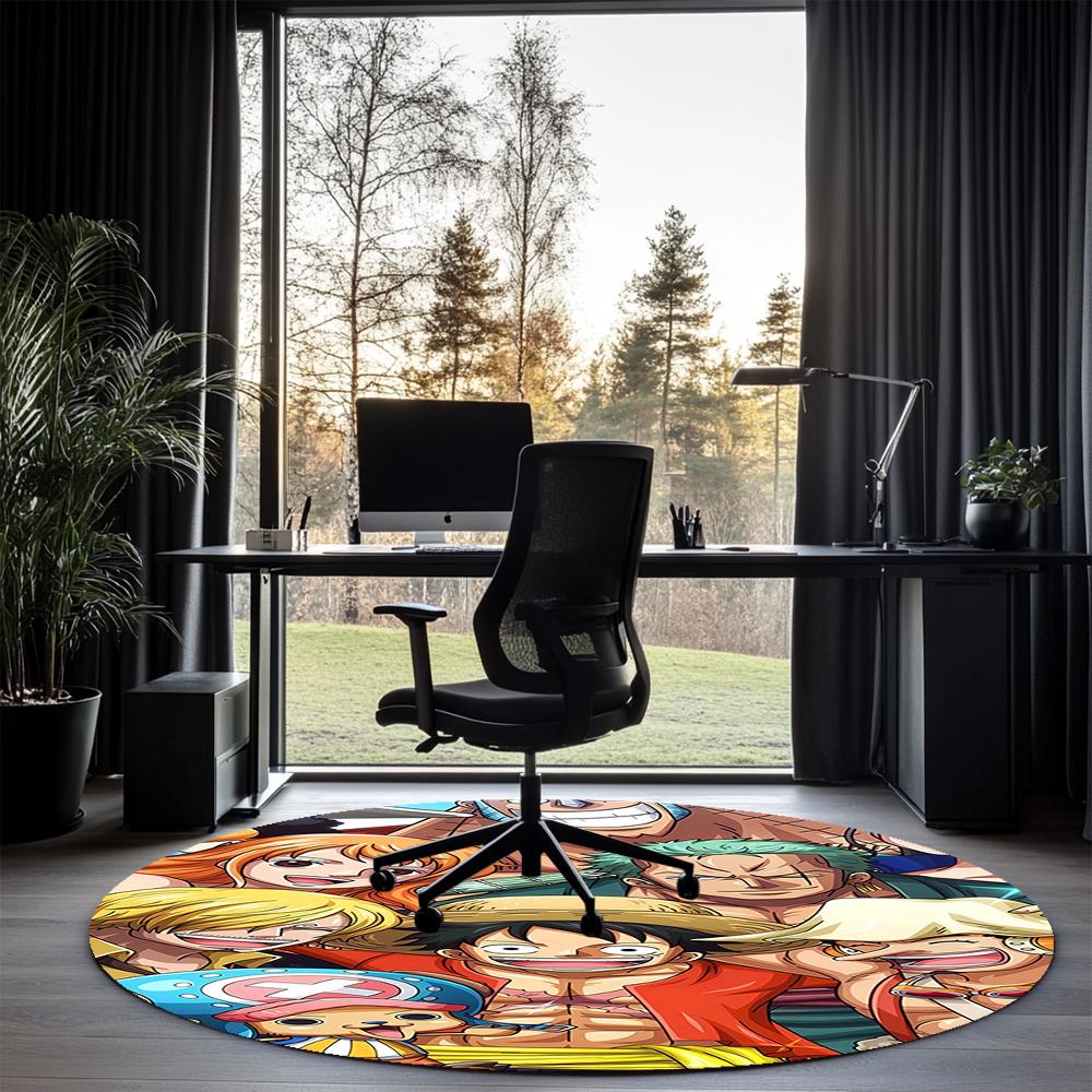 One Piece Printed Round Rug Carpet Chair Rug Area Rug Entryway Doormats,for Office Chair Living Room Bedroom Kitchen Room.