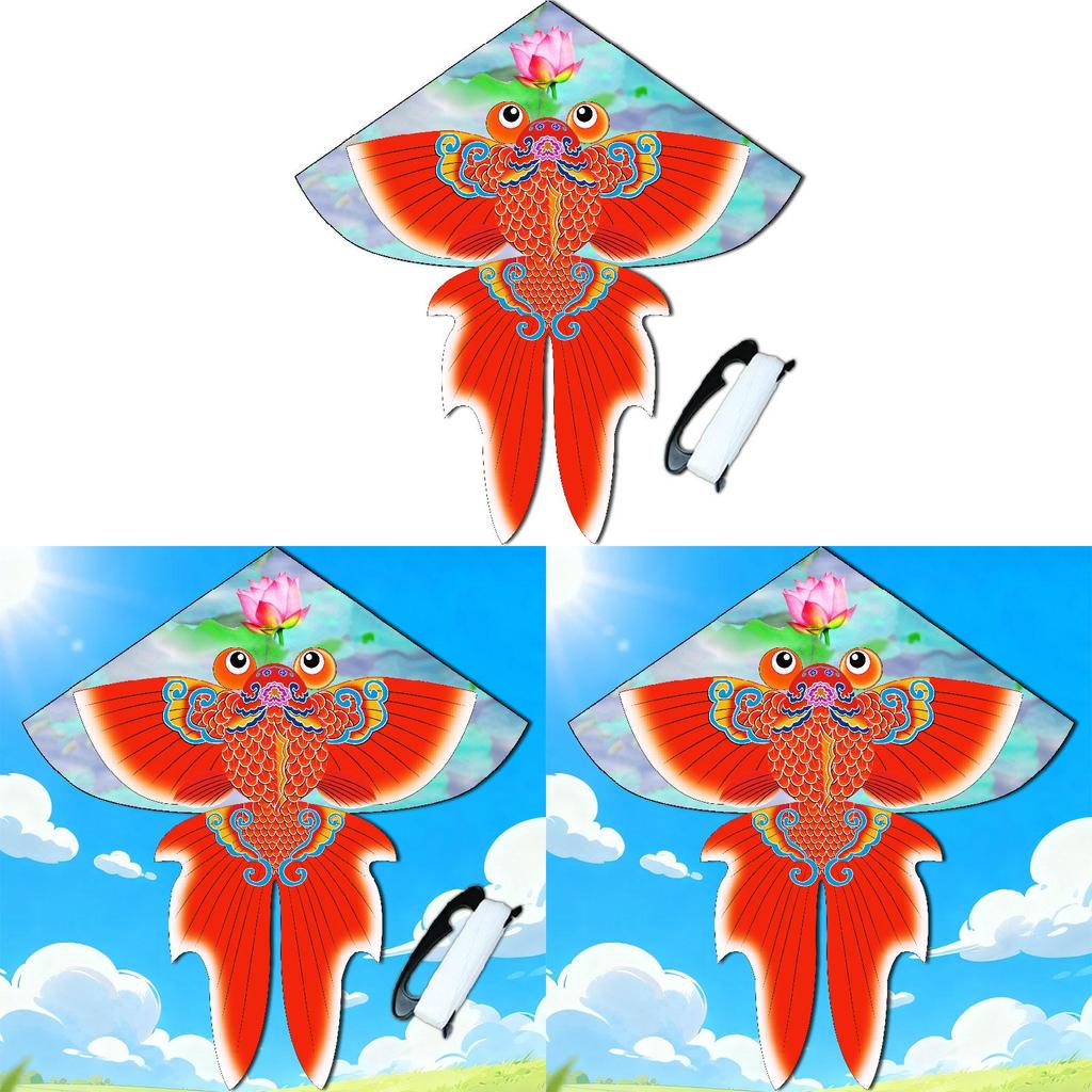 Koi Fish 3d Triangle Kite With Mechanical Craft And Large Line For Children And Festivals