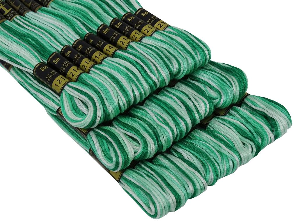 IBA Indianbeautifulart двухцветный многожильный хлопок, вышивка крестиком, ручная вышивка, нить мулине, 25 мотков, коричневый и