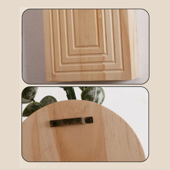 Деревянная настенная ваза Бохо Настенная подвесная кашпо Фермерский дом Настенный декор для прихожей, коридора, ванной комнаты, гостиной, столовой, узких пространств