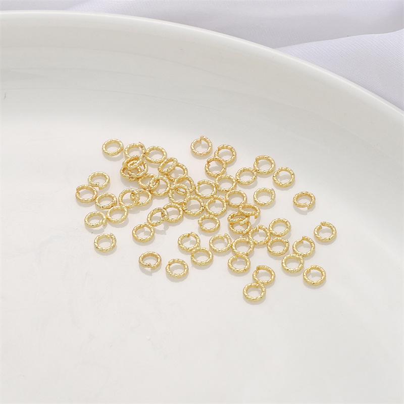 Кольцо-твист из золота 14 карат для изготовления ювелирных изделий - Дистанционная вставка с закрытым/открытым резьбовым дизайном