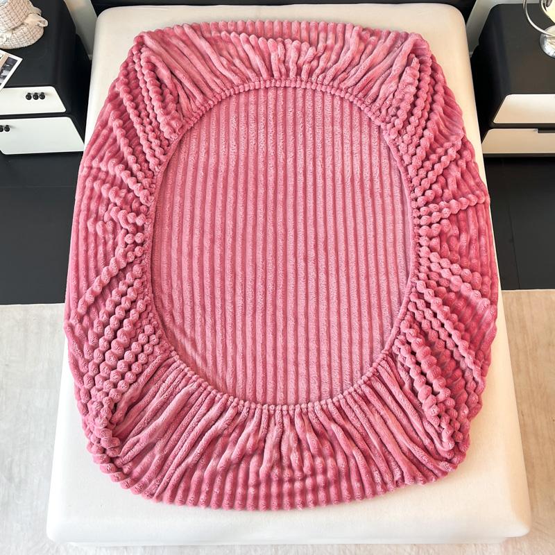 2025 Бархатная простыня из кроличьего меха, Покрывало на кровать, Одно изделие, Зимняя толстая защитная накладка на матрас из молочного кораллового бархата, Пылезащитная