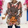 Womens Plus Size Long Sleeve Pocket T Shirt Loose Soft Casual Daily Leisure Shirt