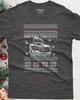 Drifting Through The Snow Ugly Christmas Car Guy T-Shirt