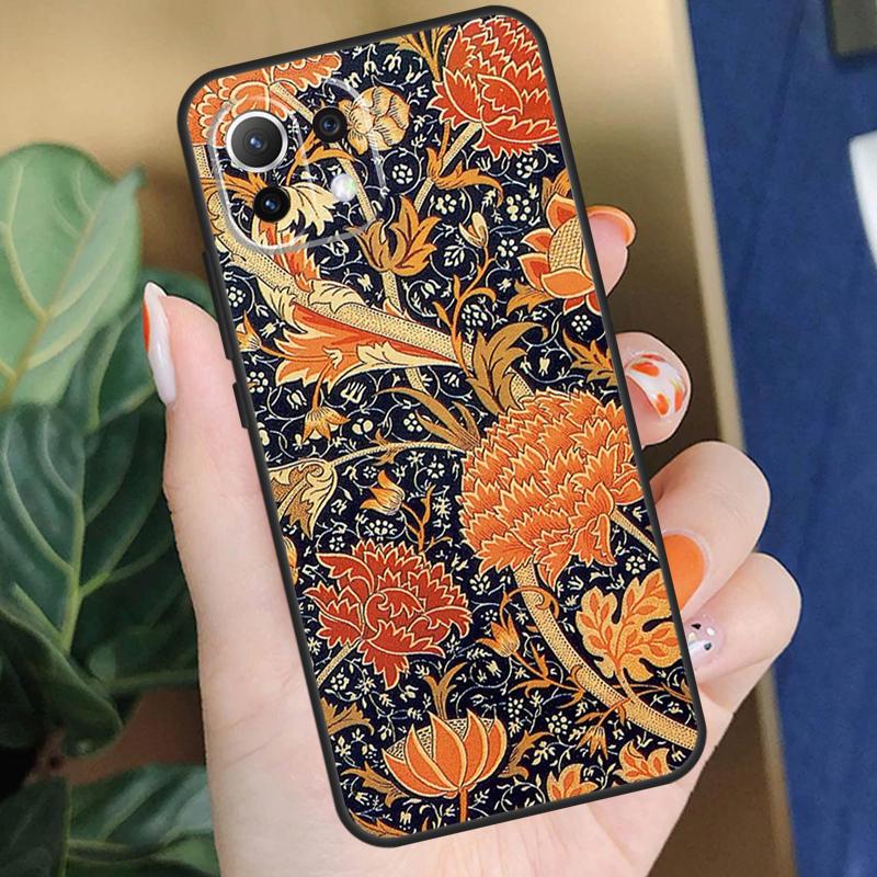 Кейс William Morris Strawberry Thief для Xiaomi 15T 14T 13T Pro 14 15 Ultra 17 Pro Max POCO X7 F8 Pro X5 X6 F5 F6 F7 Чехол