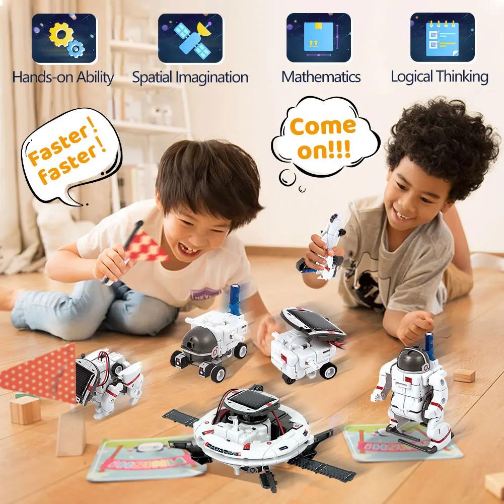 Solar Robot Toys Kits STEM Technology Science Kits Learning Astronaut Space Scientific Educational Toy for Kids Children Boys