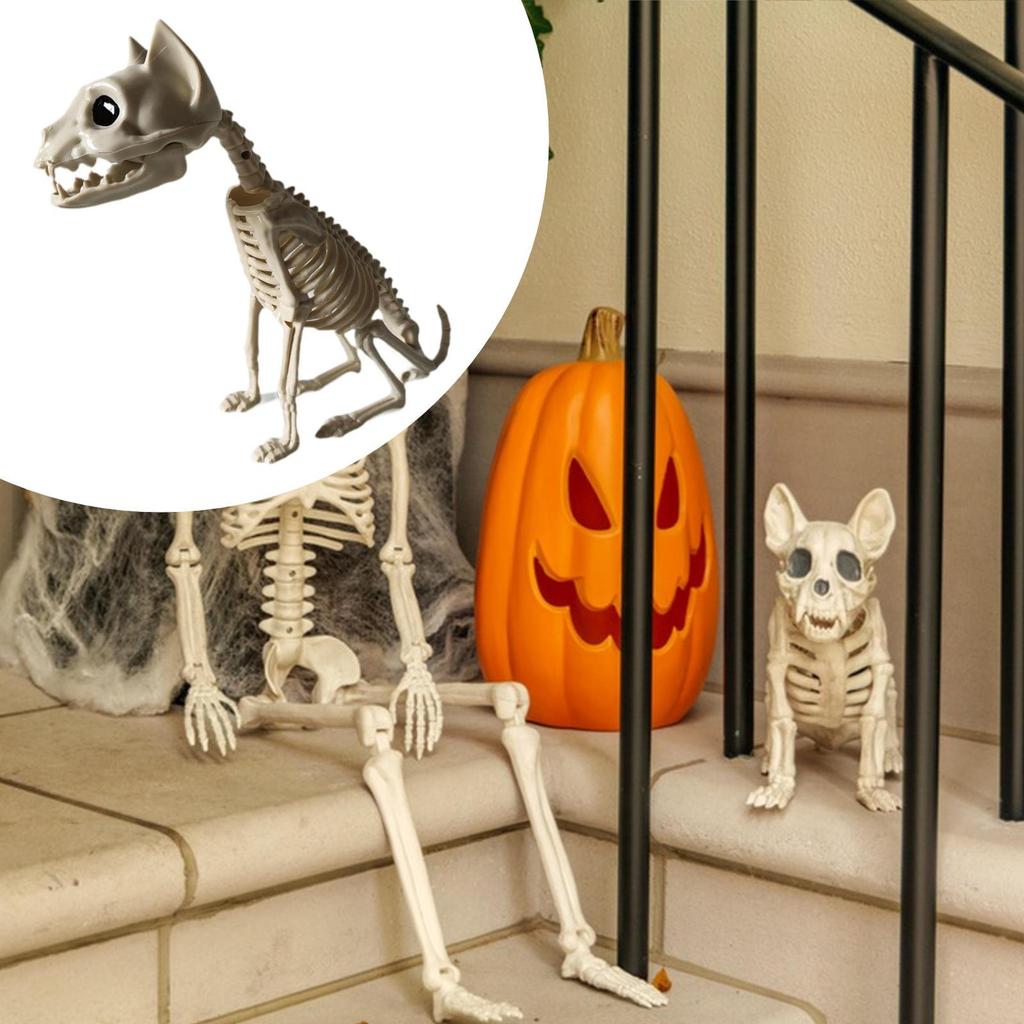 Скелет кошки Костные останки животных Статуэтка Декор для вечеринки Многоцелевая Прочная для помещений и улицы