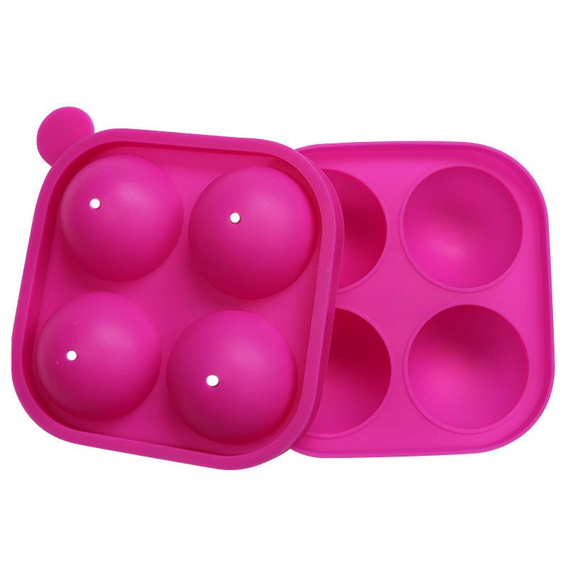 Форма для леденцов с 4 отверстиями и 4 палочками, круглая сферическая силиконовая форма для шоколадного торта, сделай сам, для выпечки