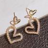 Diamond Heart Earrings for Women Zircon Earrings
