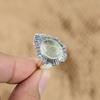 Натуральный Кристалл Кварц Драгоценный Камень Серебро 925 пробы Мульти Камень Регулируемое Кольцо для Женщин