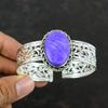 Charoite Cuff Bracelet Handmade Gemstone Bangle 925 Sterling Silver Cuff Bracelet Adjustable Bangle Designer Bangle Anniversary Gift For Her