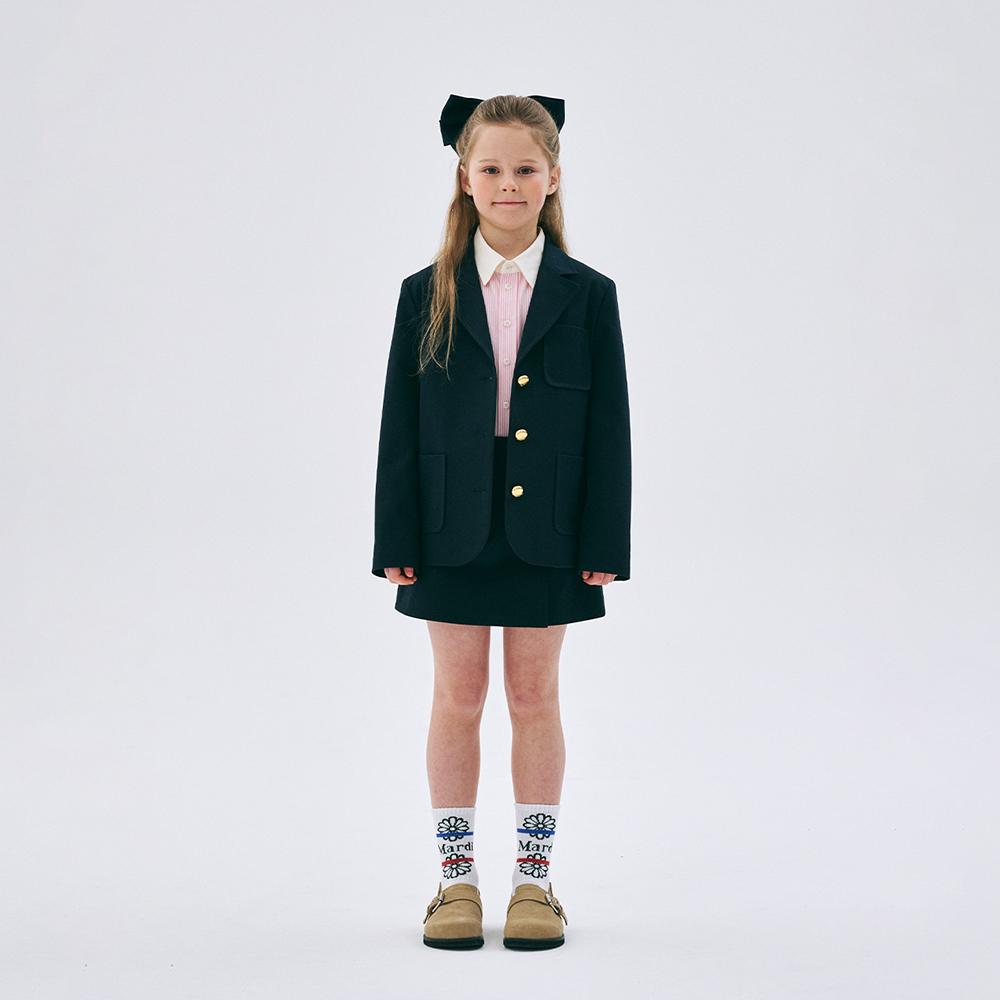[mardimercredi] KIDS CLASSIC SINGLE JACKET_NAVY