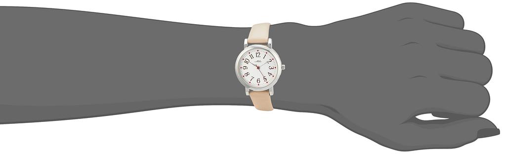 Fieldwork Lovely Analog Silver with Leather Beige Watch, Strap, GY044-1, Women's,