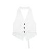 Kaslead Women's Fashion Style Hanging Collar Vest