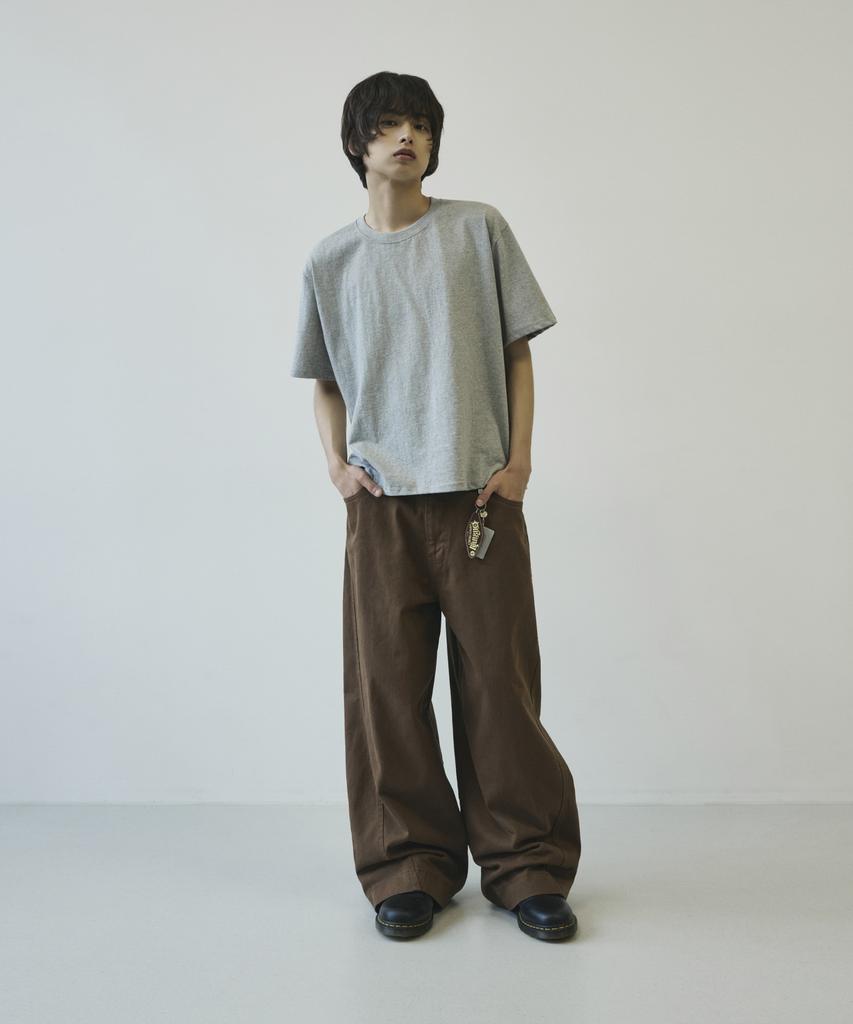 SIGNATURE Natural Crop Short Sleeve T-Shirt [Gray]