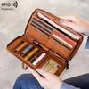 Fashionable New RFID Anti-theft Brush Women's Long Wallet, High-quality PU Leather Large Capacity Women's Wrist Handbagpurse