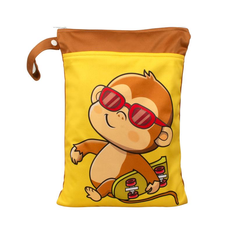 Новая водонепроницаемая сумка для подгузников двойного назначения 25x35 с двойной молнией