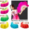 Hot Sell Dancer Practice Long Imitation Rayon Silk Fans Belly Dancing Fan Long Silk Fans Silk Fans