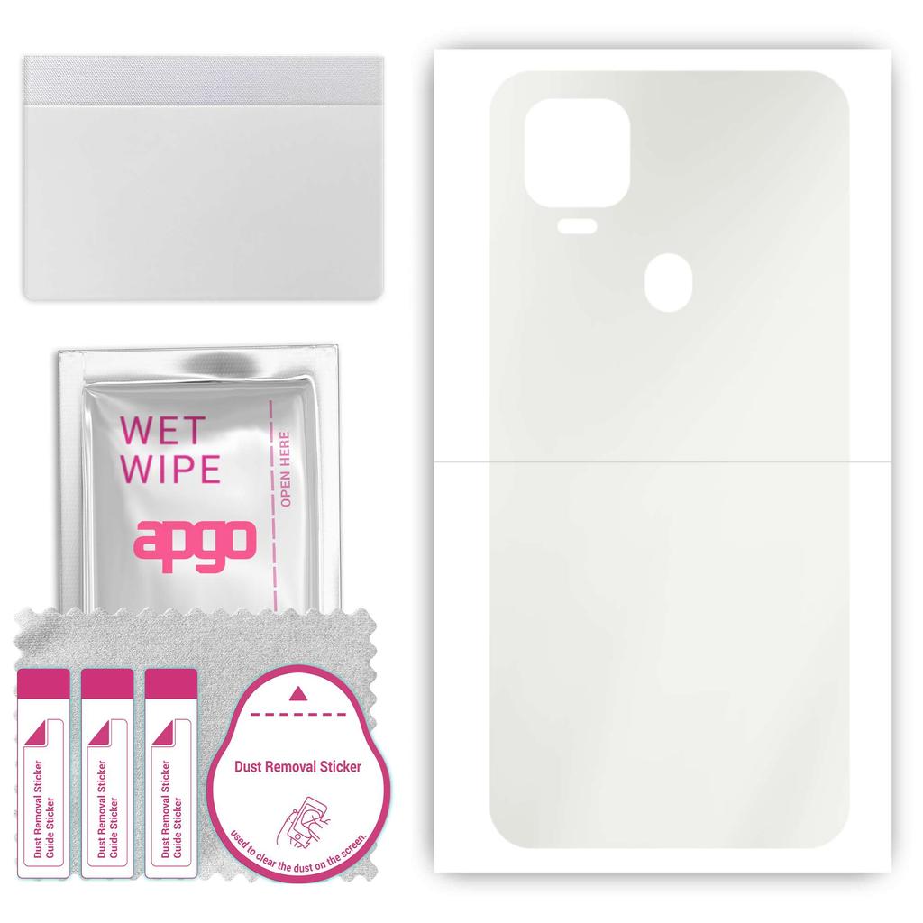 apgo MATTE Protective Skin Sticker for the back compatible with ZTE Blade V2021 5G, Wrap Film, Hydrogel Film, Flexible, Soft TPU with positioning laye