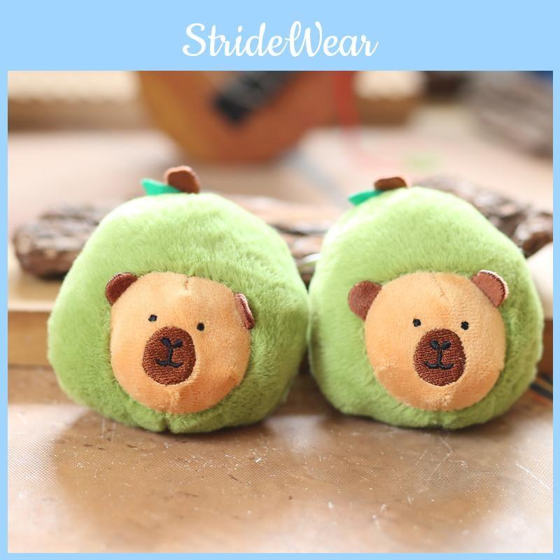Plush Capybara Avocado Keychain Stuffed Toy Bag Pendant Gift For Teens Kids
