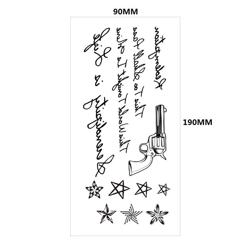 Английский Татуировка Наклейка Перо Красная Губа Тотем Рука Круг Набор Моделирование Водонепроницаемый Татуировка Наклейка