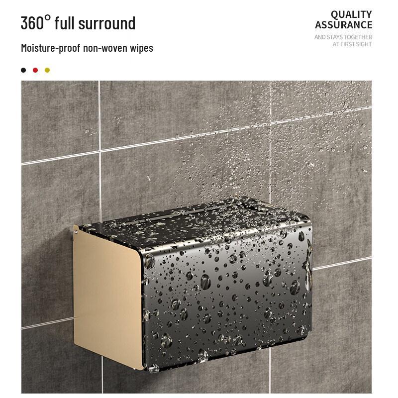 Yingtang Rectangular Gold Wall-Mounted Tissue & Toilet Roll Holder