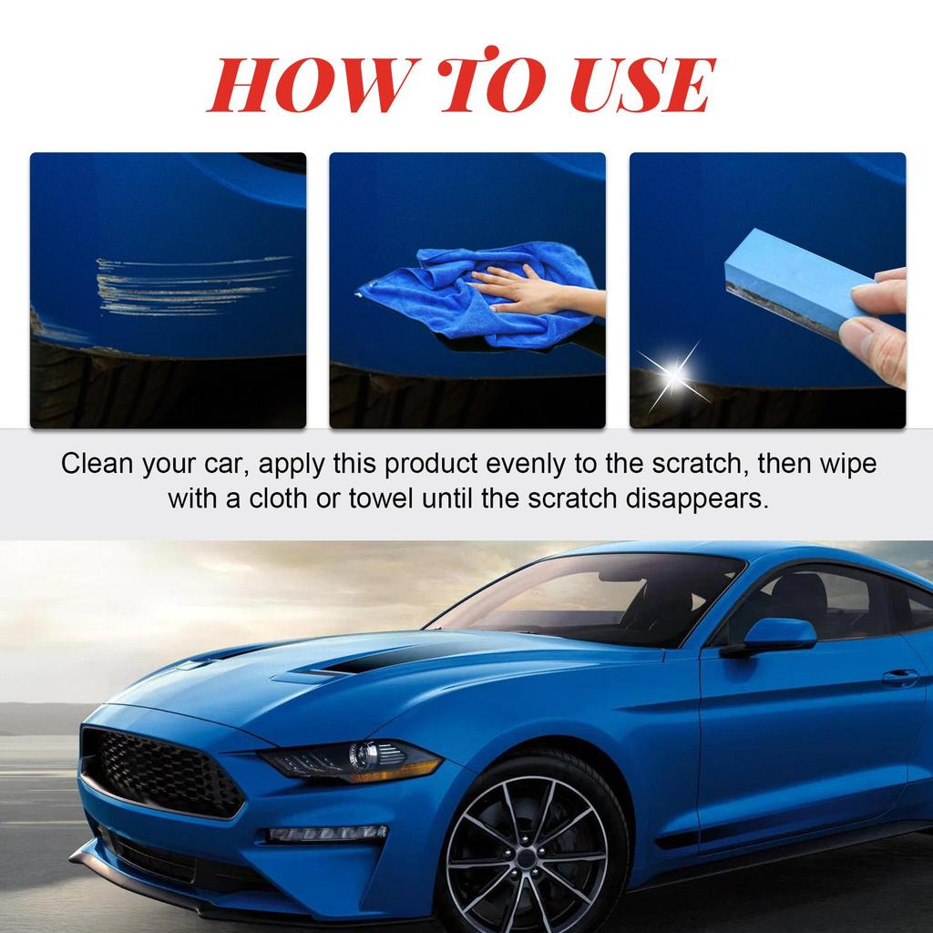 Homonth Car Scratch Repair Wax - Paint Scratch Remover & Polish, Non-Toxic, Auto Paint Care, Paint Restoration, Car Paint Scratch Remover