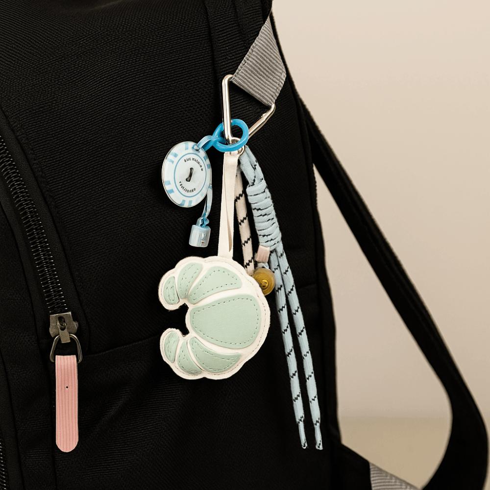 Плетеный вручную кожаный брелок-круассан, сделай сам, плетеный шнур, ПУ кожа, брелок в виде хлеба, вечеринки по случаю дня рождения