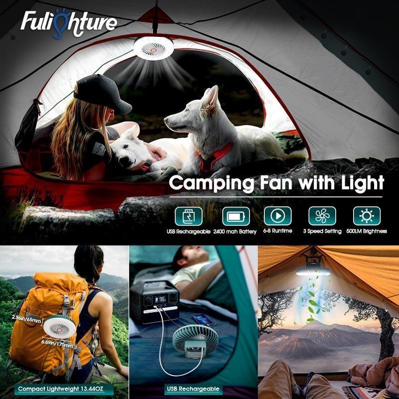 1 шт. уличный вентилятор, светильник для кемпинга, зарядка через USB, аварийное освещение, светильник для палатки, мощность, мини-вентиляторы