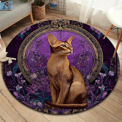Круглый ковер Vortex Crossing Gate, Ковер для гостиной, спальни, дивана, игровой комнаты, Декор, Нескользящий коврик для пола
