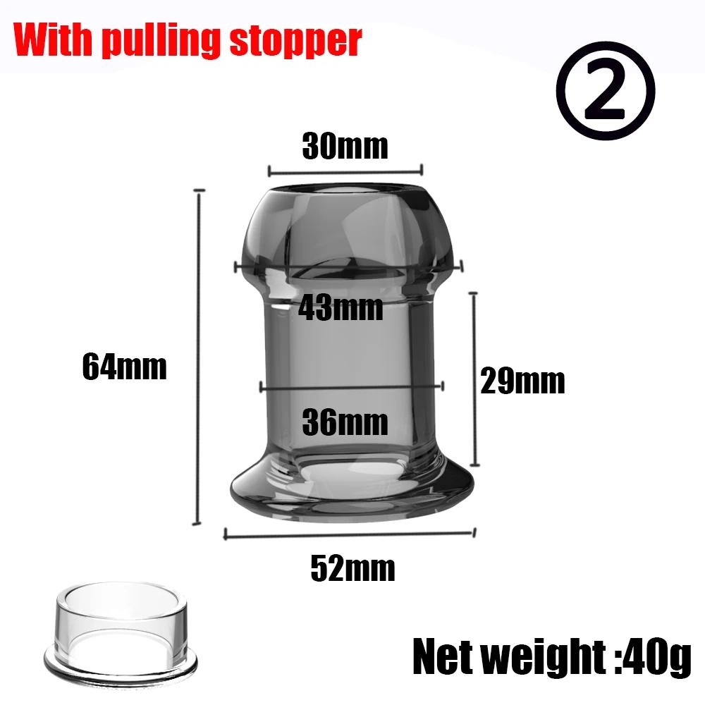 4 Sizes Hollow Anal Plug Huge Anal Speculum Anus Dilator Massager BDSM Enema Vagina Anal Plug Buttplug Adult Sex Toys for Couple