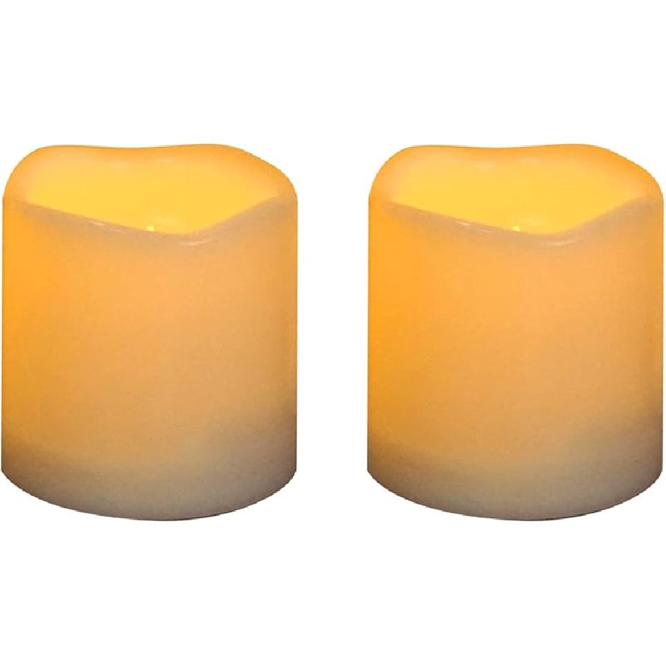 Пластиковая светодиодная свеча-столбик без пламени на батарейках с таймером езды, реалистичный мерцающий электрический свет для помещений, улицы, книжной полки, свадьбы