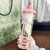 Дорожная бутылка для воды 700 мл, разделение соков, нетоксичная, портативная, складная, с соломинкой, утолщенный ПК-пластик